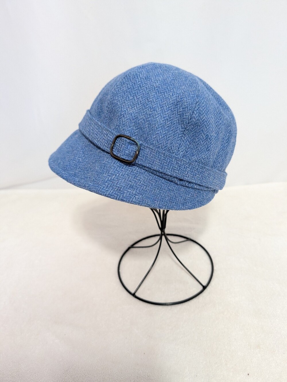 Mucros Weavers Women’s Blue Wool Tweed Flapper Cloche Hat Ireland Adjustable
